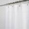 Elle Décor White Jacquard Solid Weave Shower Curtain